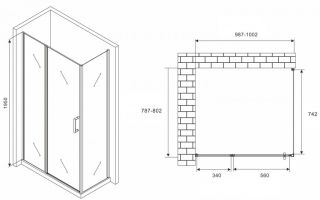 Душевой уголок ABBER Sonnenstrand 100x80см хром AG04100S-S80